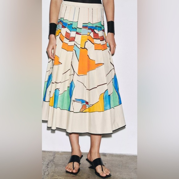 Zara printed midi skirt - Picture 1 of 7